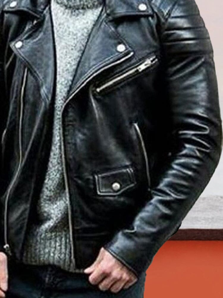 Punk Motorcycle Leather Jacket Jackets coofandystore 