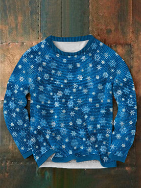 Christmas Snow Graphic Pullover Sweatshirt Sweaters coofandystore Blue S 