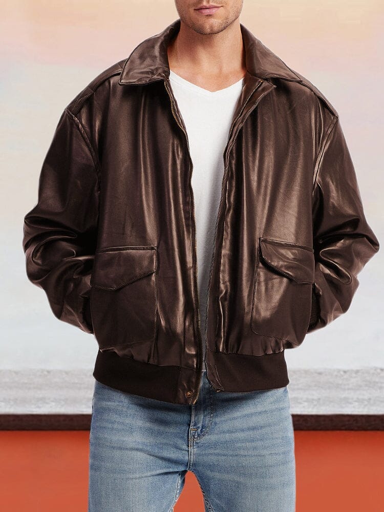 Vintage Leather PU Jacket Jackets coofandystore 