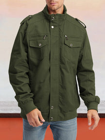 Multi-pocket Workwear Jacket Coat coofandystore Army Green S 