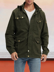 Casual Military Workwear Jacket Coat coofandystore Army Green S 