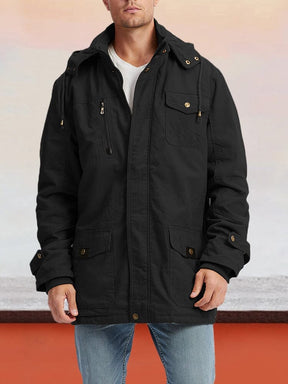 Padded and Thickened Casual Jacket Coat coofandystore Black M 
