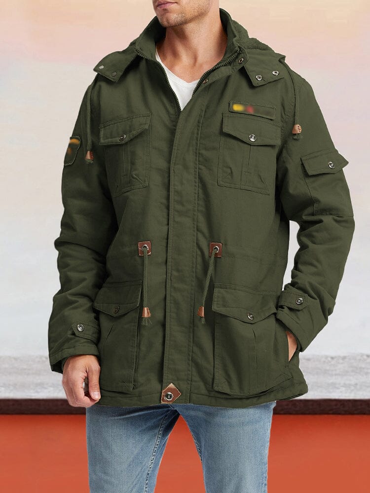 Padded and Thickened Multi-pockets Jacket Coat coofandystore 