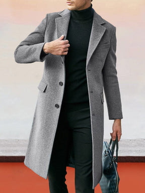 British Long Tweed Coat Coat coofandystore 