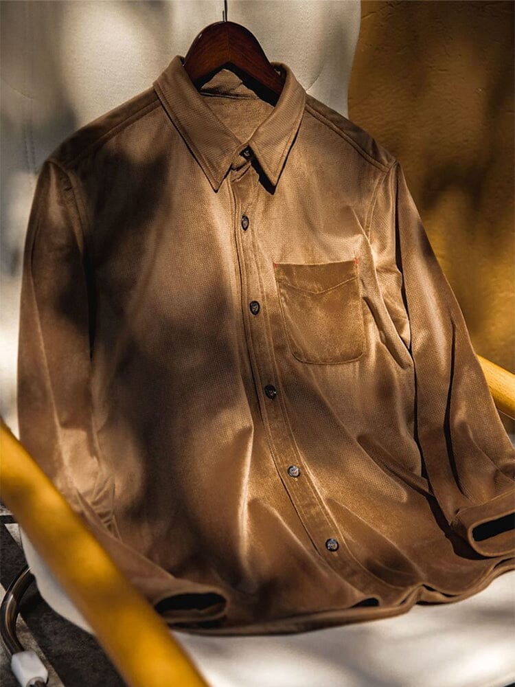 Solid Anti-Wrinkle Long Sleeve Shirt Shirts & Polos coofandystore 