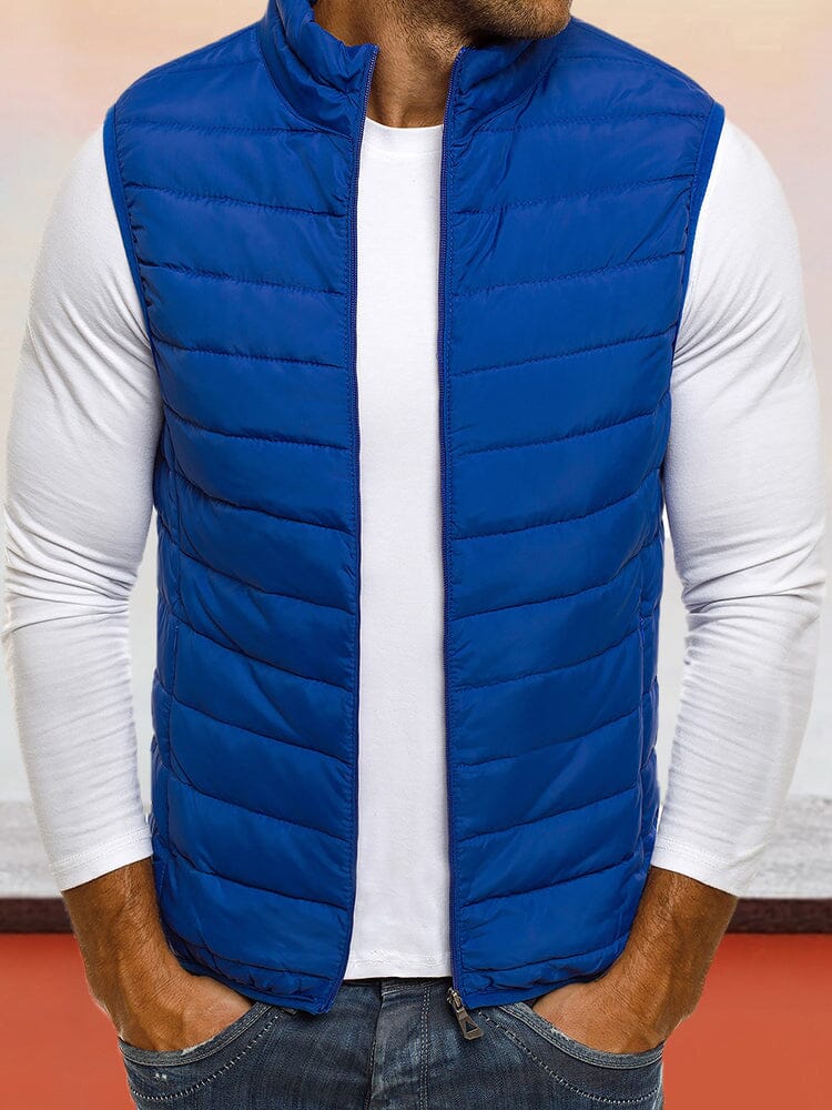Classic Solid Casual Warm Vest Vest coofandystore Royal Blue XS 