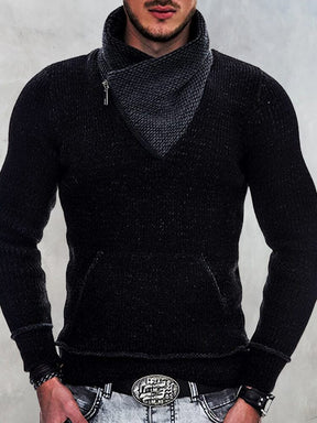 Slim Fit High Neck Sweater Sweaters coofandystore Black S 