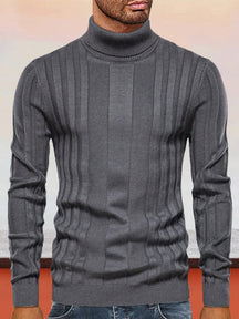High Neck Knit Pullover Sweater Sweaters coofandystore Dark Grey S 