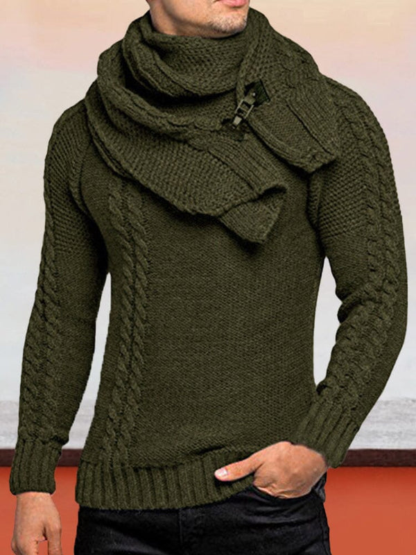Slim Fit Pullover Knitted Sweater Sweaters coofandystore Army Green S 