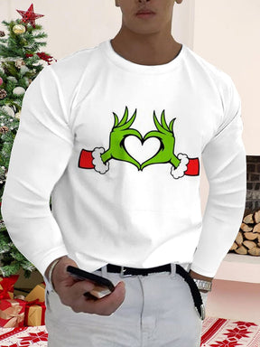 Christmas Heart Graphic Shirt Shirts & Polos coofandystore White S 