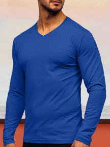Solid Color Long-sleeved Basic T-Shirt