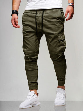 Beam Feet Flap Pocket Sport Pants Pants coofandystore Army Green XS 
