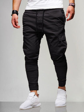 Beam Feet Flap Pocket Sport Pants Pants coofandystore Black XS 