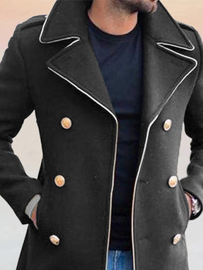Trendy Lapel Double-breasted Coat Coat coofandystore 