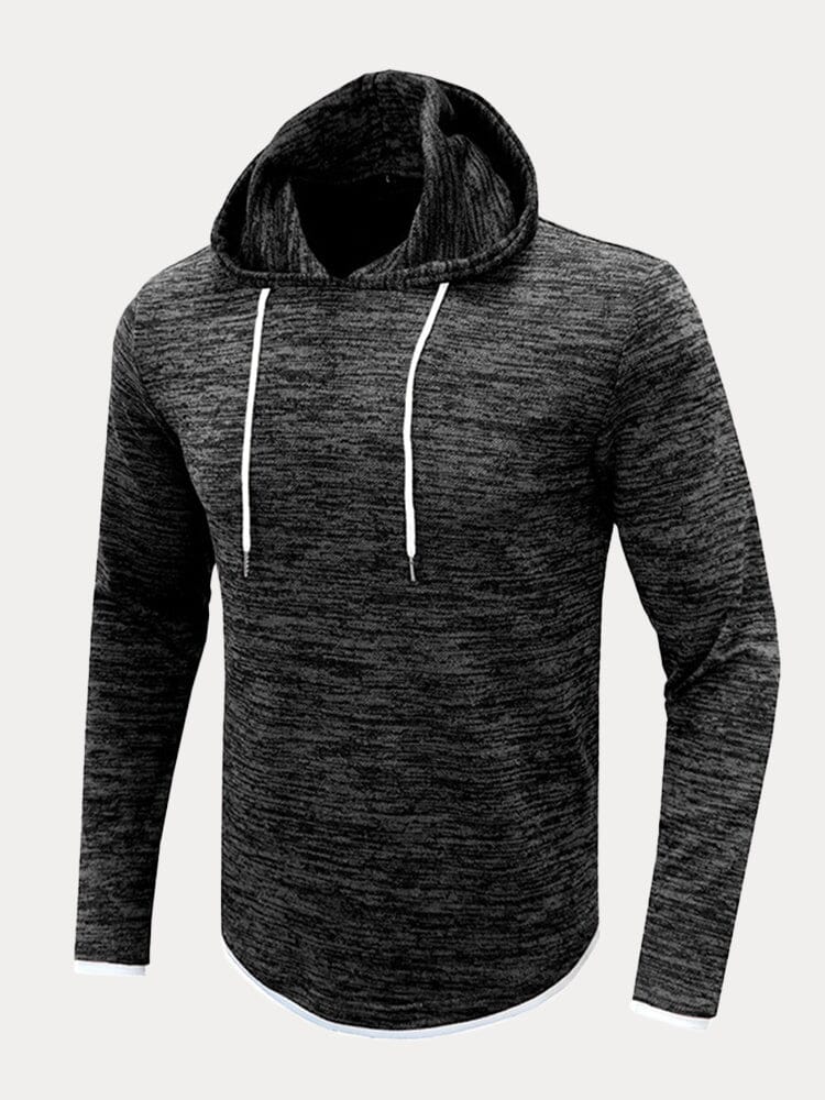Hooded Long Sleeve Sweatshirt Fashion Hoodies & Sweatshirts coofandystore Black S 