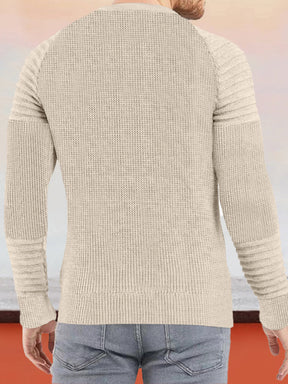 Simple Knit Round Neck Pullover Bottoming Shirt
