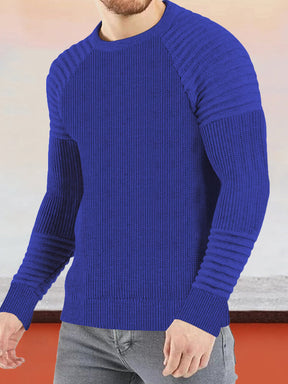 Simple Knit Round Neck Pullover Bottoming Shirt
