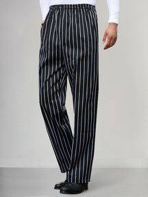 Loose Straight-legged Striped Pants