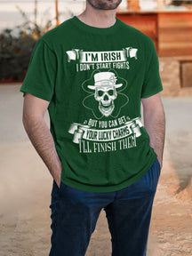 St. Patrick's Day Skeleton Graphic T-shirt