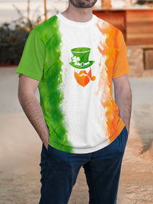 St. Patrick's Day Splicing Short Sleeves T-shirt