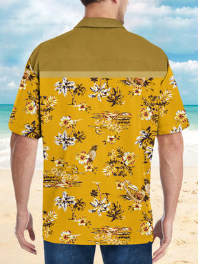 Hawaiian Cotton Flower Beach Shirt