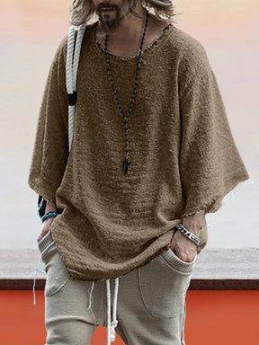 Solid Color Loose Long-sleeved Shirt Shirts coofandystore Khaki S 