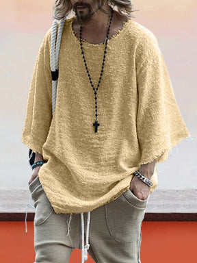 Solid Color Loose Long-sleeved Shirt Shirts coofandystore Yellow S 