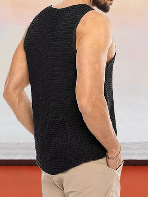 Solid Casual Knitted Tank Top Tank Tops coofandystore 