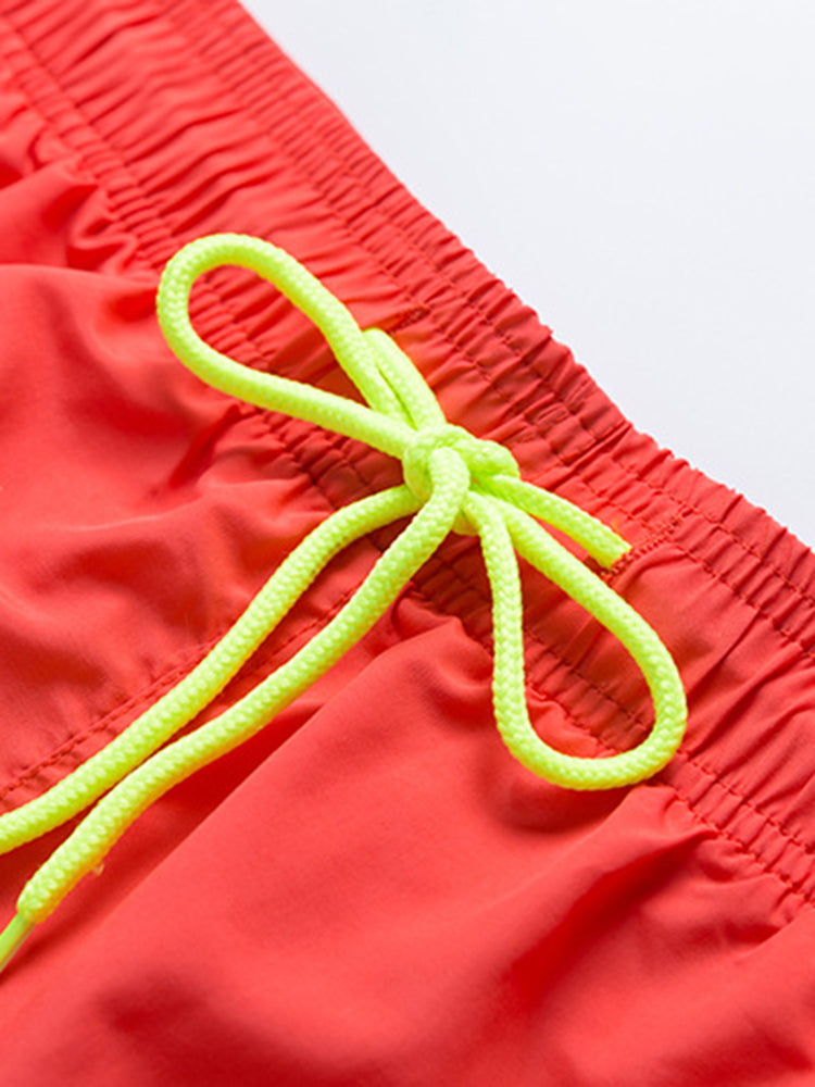 Solid Color Waterproof Beach Shorts