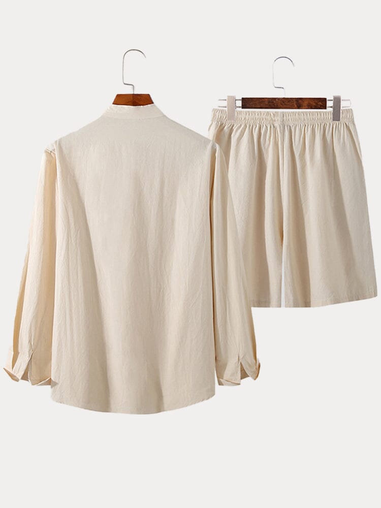 Solid Pure Cotton Shirt Set Sets coofandystore 