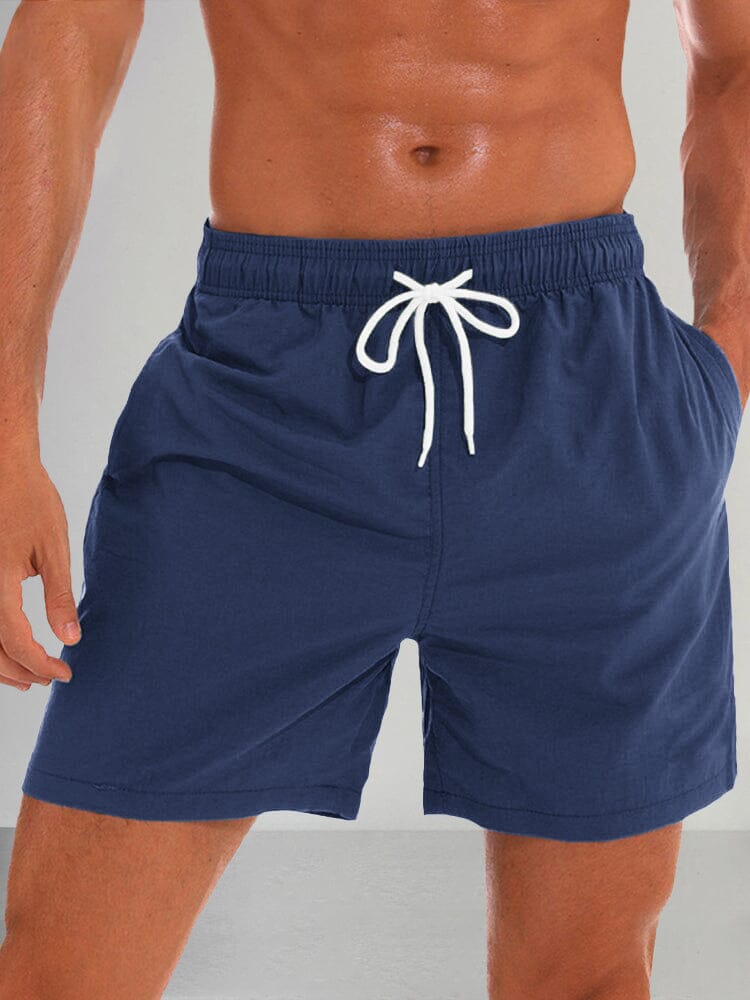 Solid Quick-drying Waterproof Shorts Shorts coofandystore Navy Blue L 