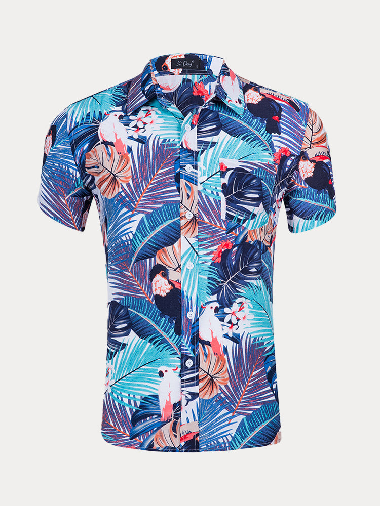 Stylish Hawaiian Printed Short Sleeve Shirt