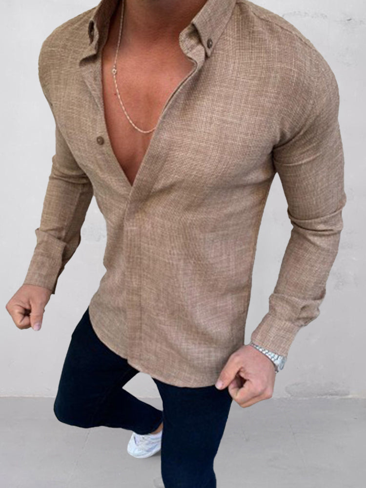 Cotton Linen Long Sleeve Shirt