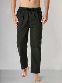 Casual Cotton Linen Pants Pants coofandystore Black S 