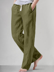 Casual Linen Style Cozy Pants Pants coofandystore Army Green M 