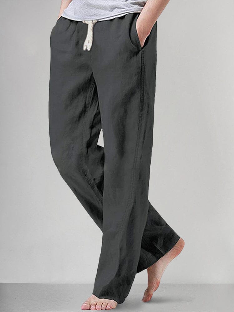Casual Linen Style Cozy Pants Pants coofandystore Dark Grey M 