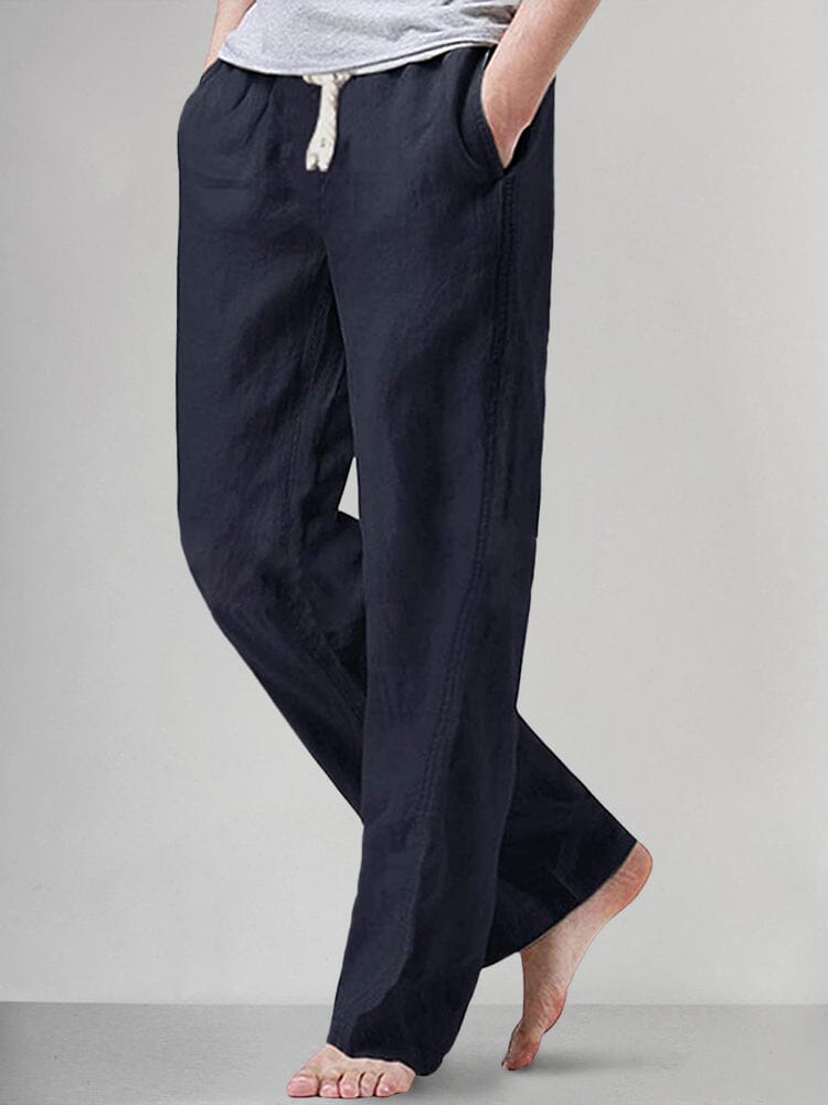 Casual Linen Style Cozy Pants Pants coofandystore Navy Blue M 