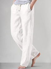 Casual Linen Style Cozy Pants Pants coofandystore White M 