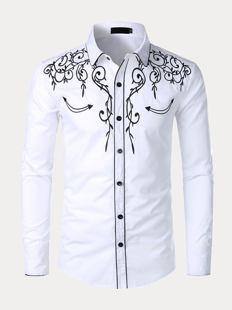 Embroidered Button Down Shirt