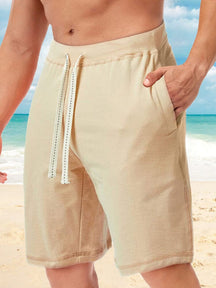 Casual Drawstring Beach Sports Shorts Shorts coofandystore Apricot S 