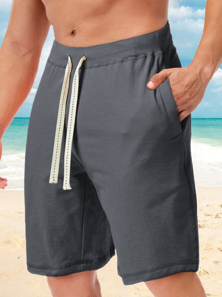 Casual Drawstring Beach Sports Shorts Shorts coofandystore Dark Grey S 