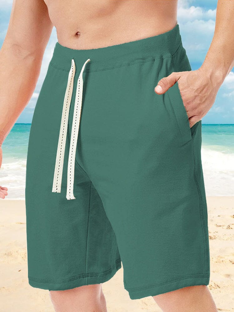 Casual Drawstring Beach Sports Shorts Shorts coofandystore Green S 