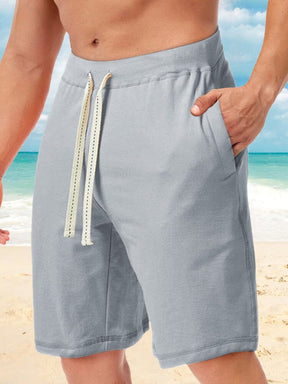 Casual Drawstring Beach Sports Shorts Shorts coofandystore Light Grey S 