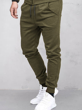 Solid Casual Beam Feet Sports Pants