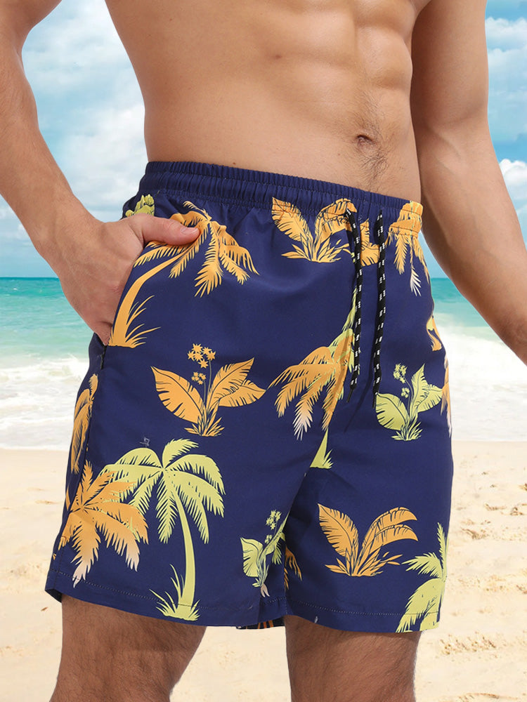 Hawaiian Printed Quick-drying Double Layers Beach Shorts