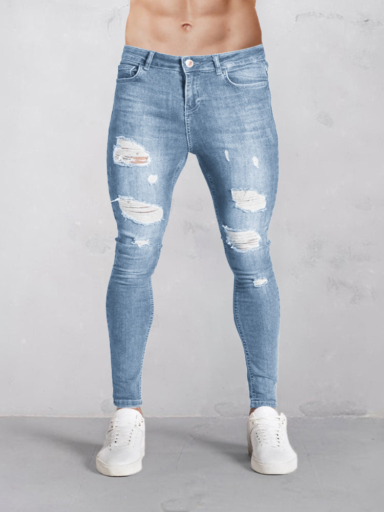 Casual Slim Fit Torn Jeans