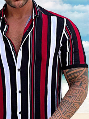 Casual Striped Beach Shirt
