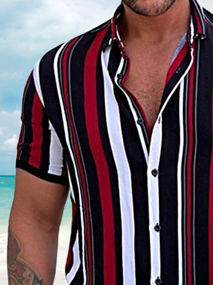 Casual Striped Beach Shirt
