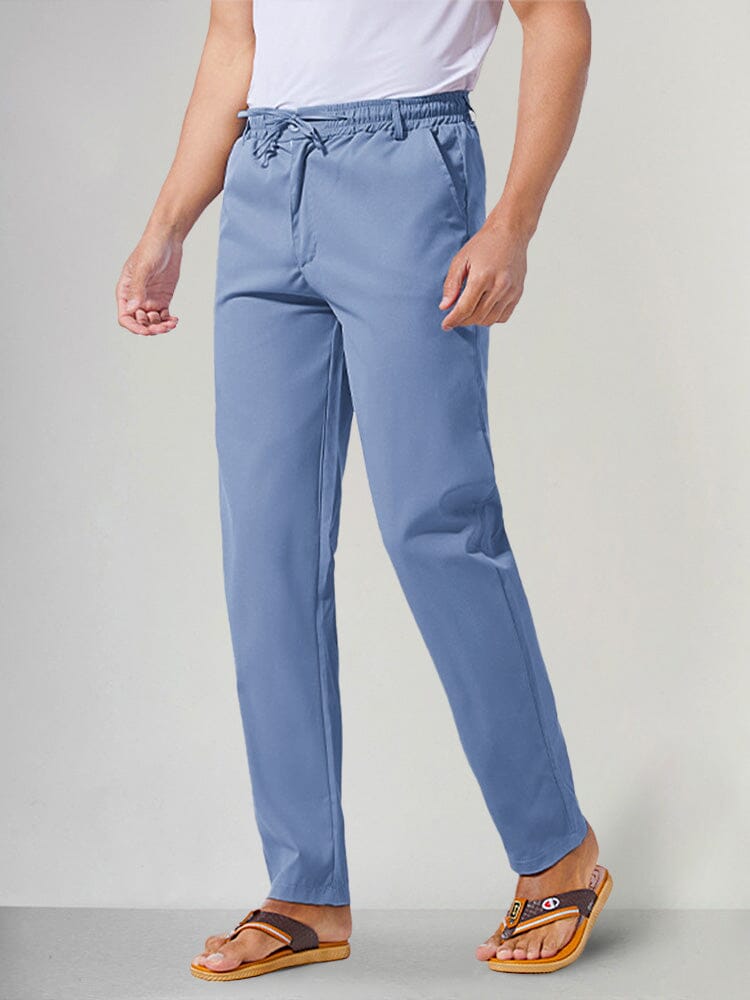Classic Solid Casual Pants Pants coofandystore Clear Blue S 