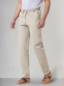 Classic Solid Casual Pants Pants coofandystore Apricot S 